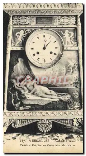 Cartes postales Horloge Versailles Grand Trianon Pendule Empire en porcelaine de Sevres