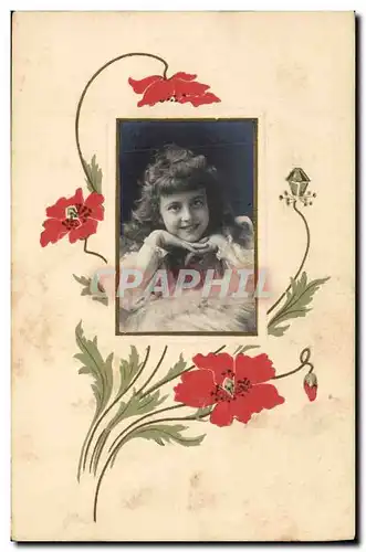 Cartes postales Fantaisie Fleurs Femme