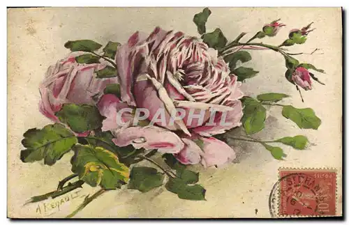 Cartes postales Fantaisie Fleurs