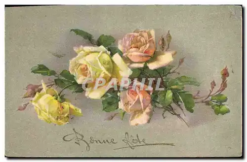 Cartes postales Fantaisie Fleurs