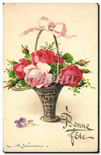 Cartes postales Fantaisie Fleurs