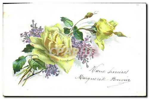 Cartes postales Fantaisie Fleurs