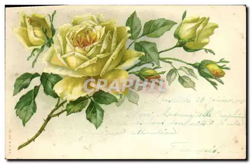 Cartes postales Fantaisie Fleurs