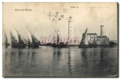 Cartes postales Phare Cette Sortie des baetaux