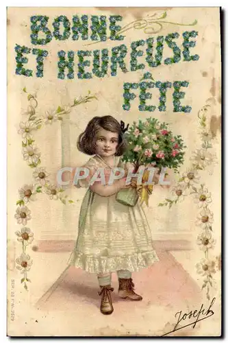 Cartes postales Fantaisie Fleurs Enfant