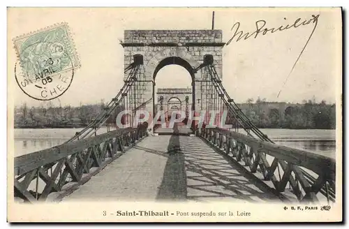 Cartes postales Pont suspendu sur la Loire Saint Thibault