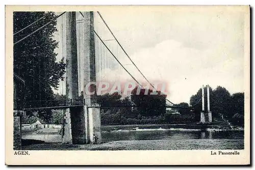 Cartes postales Pont Agen La passerelle