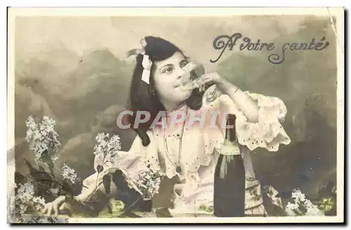 Cartes postales Fantaisie Enfant Champagne