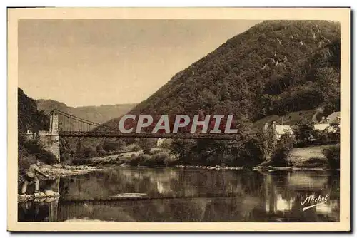 Cartes postales Pont suspendu du Chambon de Laygye Gorges de la Dordogne