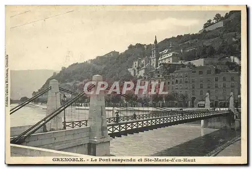 Cartes postales Pont suspendu et Ste Marie d&#39En Haut Grenoble