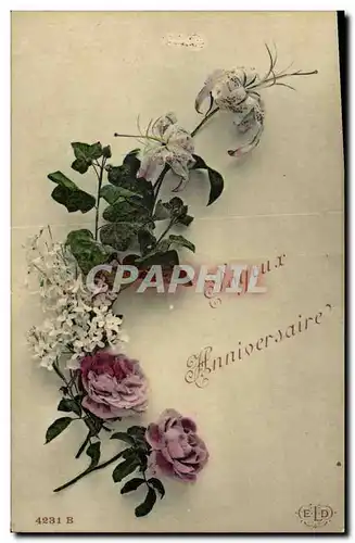 Cartes postales Fantaisie Fleurs