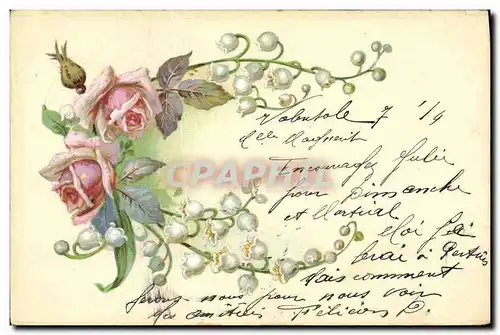 Cartes postales Fantaisie Fleurs