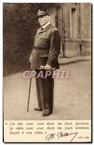 Cartes postales Militaria Marechal Petain