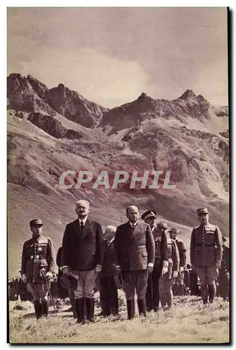 Cartes postales Militaria Le President de la Republique et le President du Conseil Manoeuvres du Galibier Aout 1