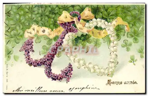 Cartes postales Fantaisie Fleurs Ancre de marine