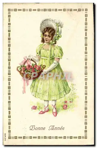 Cartes postales Fantaisie Fleurs Enfant