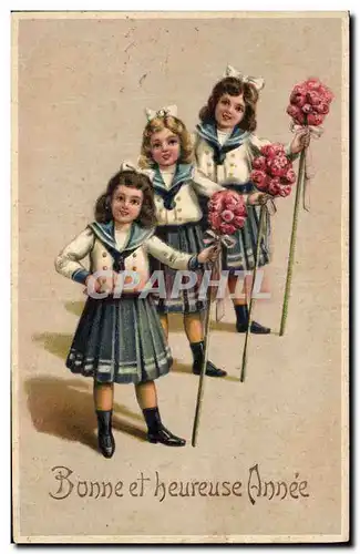 Cartes postales Fantaisie Fleurs Enfants