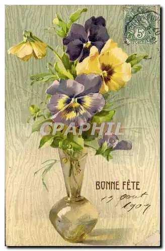 Cartes postales Fantaisie Fleurs