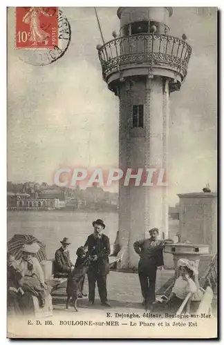 Cartes postales Phare et la jetee Est Boulogne sur Mer