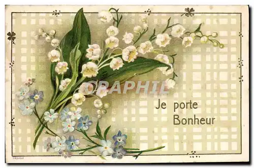 Cartes postales Fantaisie Fleurs Muguet