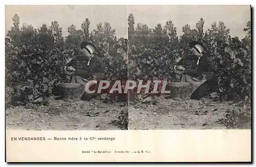 Cartes postales Vin Vendanges Bonne mere a sa 67eme vendange