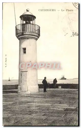 Cartes postales Phare Cherbourg Bateau