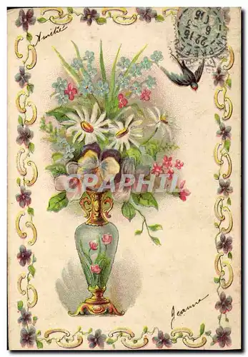 Cartes postales Fantaisie Fleurs