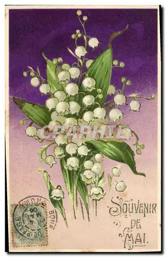 Cartes postales Fantaisie Fleurs Muguet