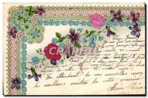 Cartes postales Fantaisie Fleurs