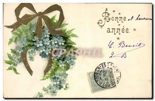 Cartes postales Fantaisie Fleurs Fer a cheval