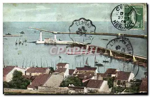 Cartes postales Phare Cette Entree du port Bateaux