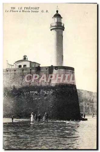 Cartes postales Phare a maree basse Le Treport