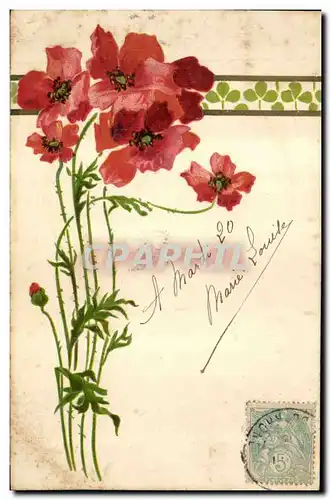 Cartes postales Fantaisie Fleurs