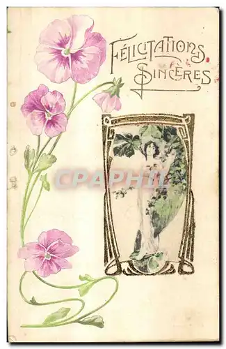 Cartes postales Fantaisie Fleurs Femme