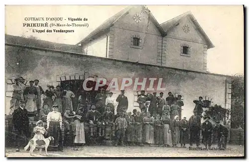 Cartes postales Vin Vendanges Coteaux d&#39Anjou Vignoble du Prieure St maur le Thoreuil L&#39appel des vendange