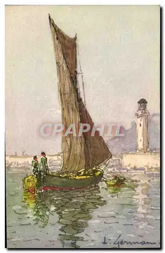 Cartes postales Phare Bateau de peche