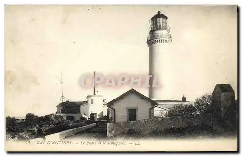 Cartes postales Cap d&#39Antibes Le Phare et le semaphore