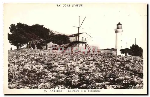 Cartes postales Phare et le semaphore Antibes