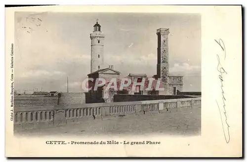 Cartes postales Le grand Phare Promenade du Mole Cette