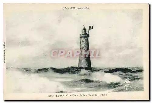 Cartes postales Phare de la Tour du Jardin St Malo