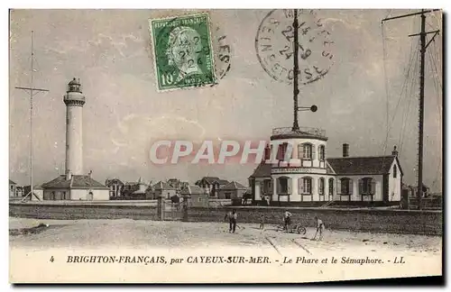 Cartes postales Brighton Francais par Cayeux sur Mer Le Phare et le Semaphore