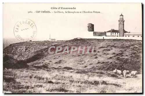 Cartes postales Cap Frehel Le Phare le Semaphore et l&#39extreme Pointe