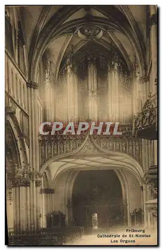 Cartes postales Orgue Fribourg Cathedrale de St Nicolas Les orgues