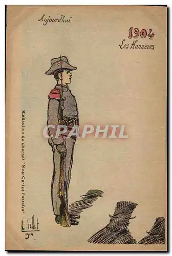 Cartes postales Militaria 1904 Les honneurs Autrefois Vallet