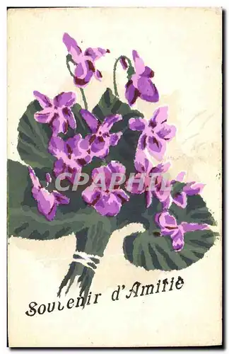 Cartes postales Fantaisie Fleurs (dessin a la main)