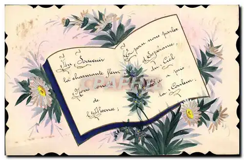 Cartes postales Fantaisie Fleurs (dessin a la main)