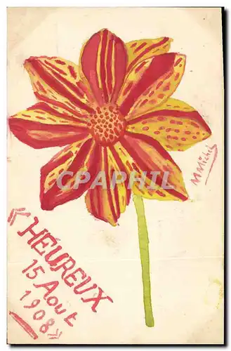 Cartes postales Fantaisie Fleurs (dessin a la main)