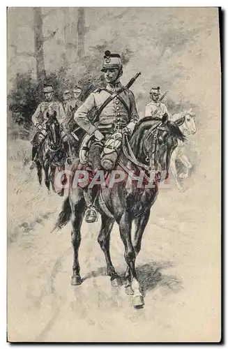 Cartes postales Militaria Officier Cheval