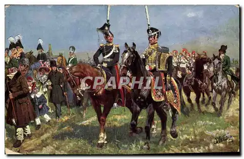 Cartes postales Militaria Ruckkehr von der Parade 1830