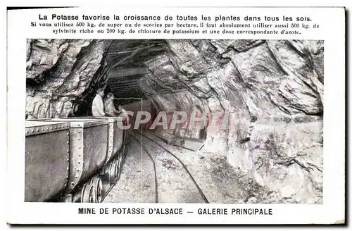 Cartes postales Publicite Mine de Potasse d&#39Alsace Galerie principale